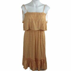 Beachgold Alba Frankie Midi Dress Ruffle Geometric